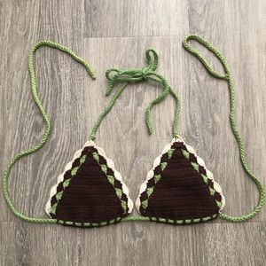 True Religion Crochet Swimwear Top